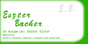 eszter bacher business card
